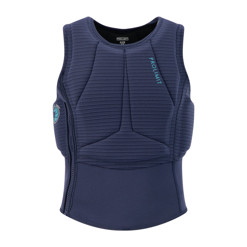 402.63092.020 | Womens Flare Vest Half Padded Side Zip | 34/xs | Navy/Turquise | | Mujer | Prolimit