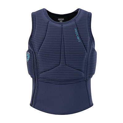 402.63092.020 | Womens Flare Vest Half Padded Side Zip | 34/xs | Navy/Turquise | | Mujer | Prolimit